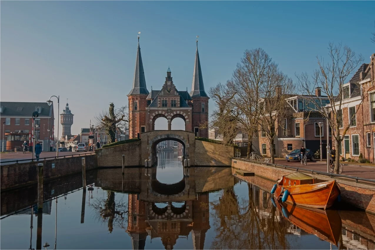 Colorful sails on Sneekermeer during Sneekweek