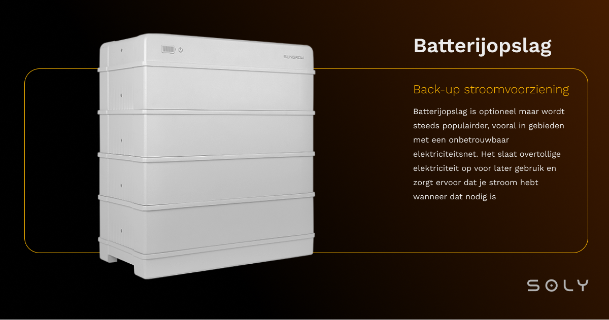 wat is batterijopslag voor zonnepanelen